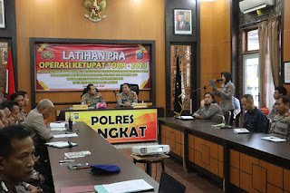 Kapolres Langkat Laksanakan Latihan Pra Ops Ketupat Toba Tahun 2023