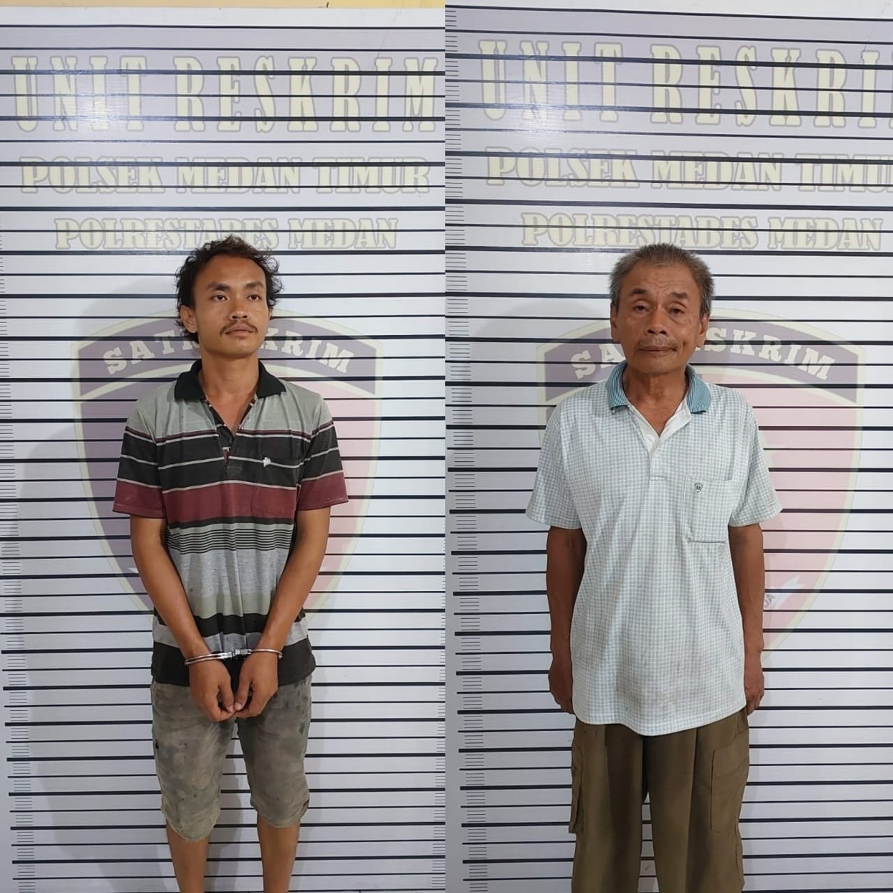 Bapak dan Anak Bacok Personel Polsek Medan Timur Diamankan