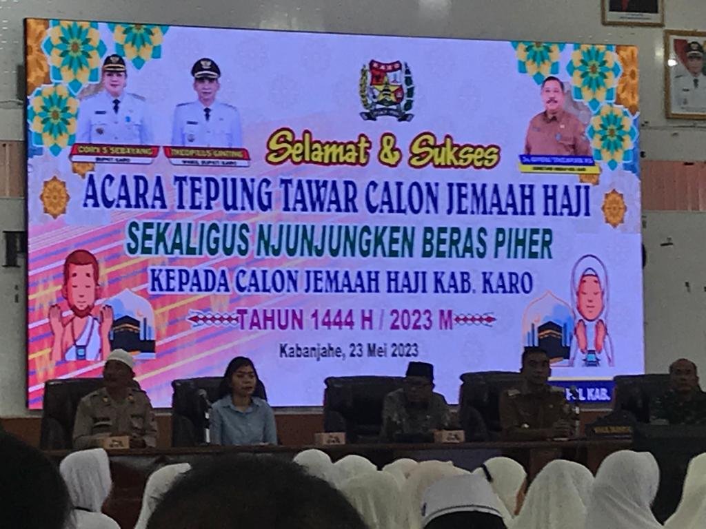 Polres Tanah Karo Hadiri Tepung Tawar Calon Jemaah Haji, AKP Syahril : Semoga Menjadi Haji Mabrur