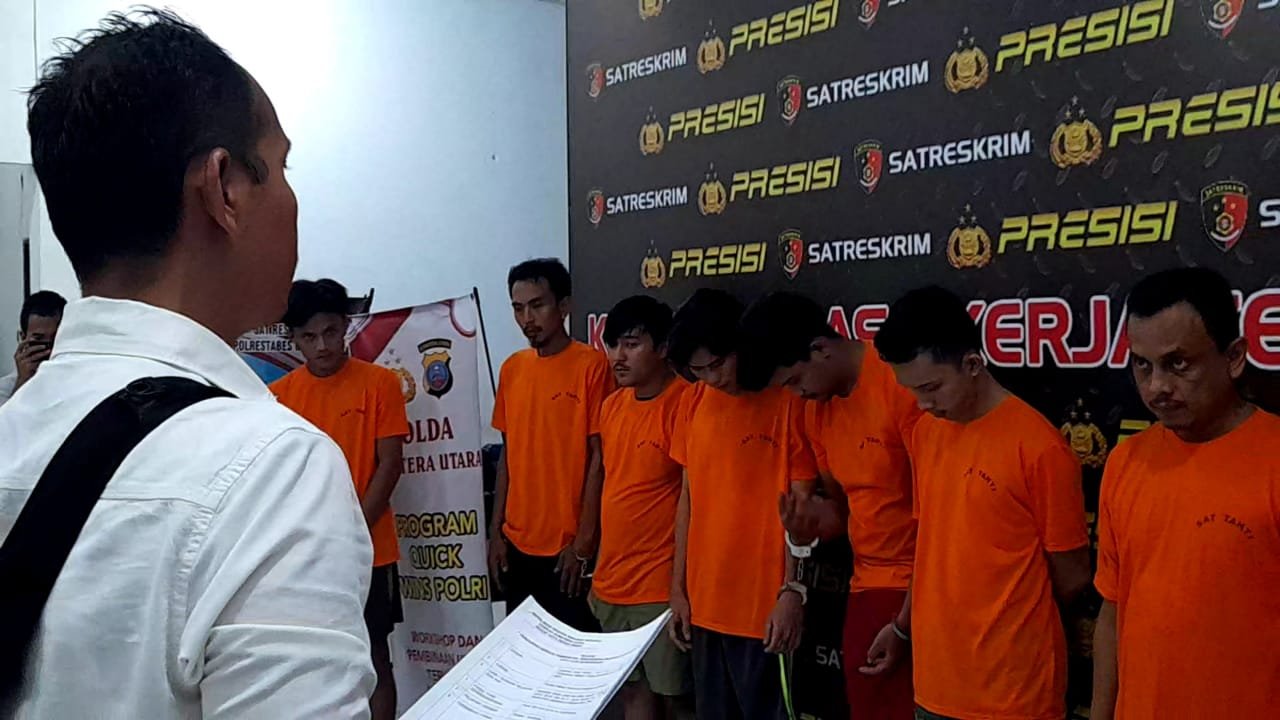 Polrestabes Medan Ringkus 10 Begal Sadis, 23 Kali Beraksi