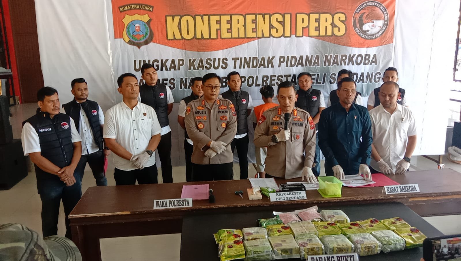 Nekat Bawa 9.550 Butir Ekstasi dan 18 Kilo Sabu, Nelayan Tanjung Balai Gol di Polresta Deli Serdang