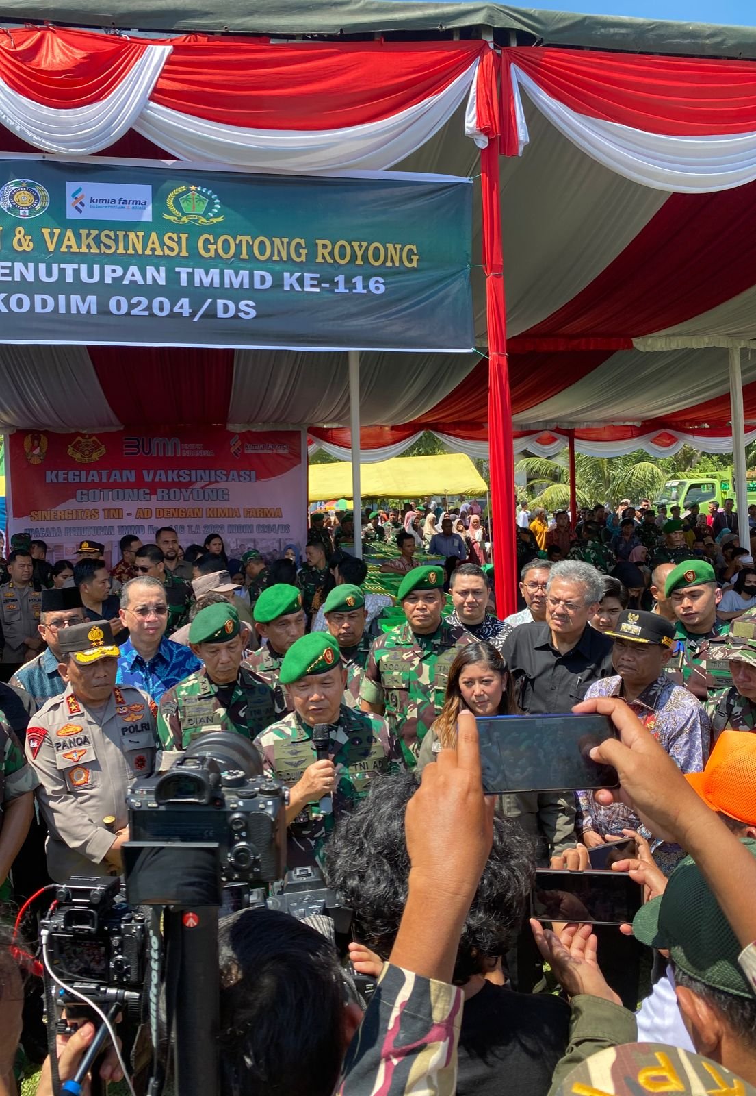 Kasad Tutup TMMD Ke-116 TA 2023 dari Wilayah Kodim 0204/DS