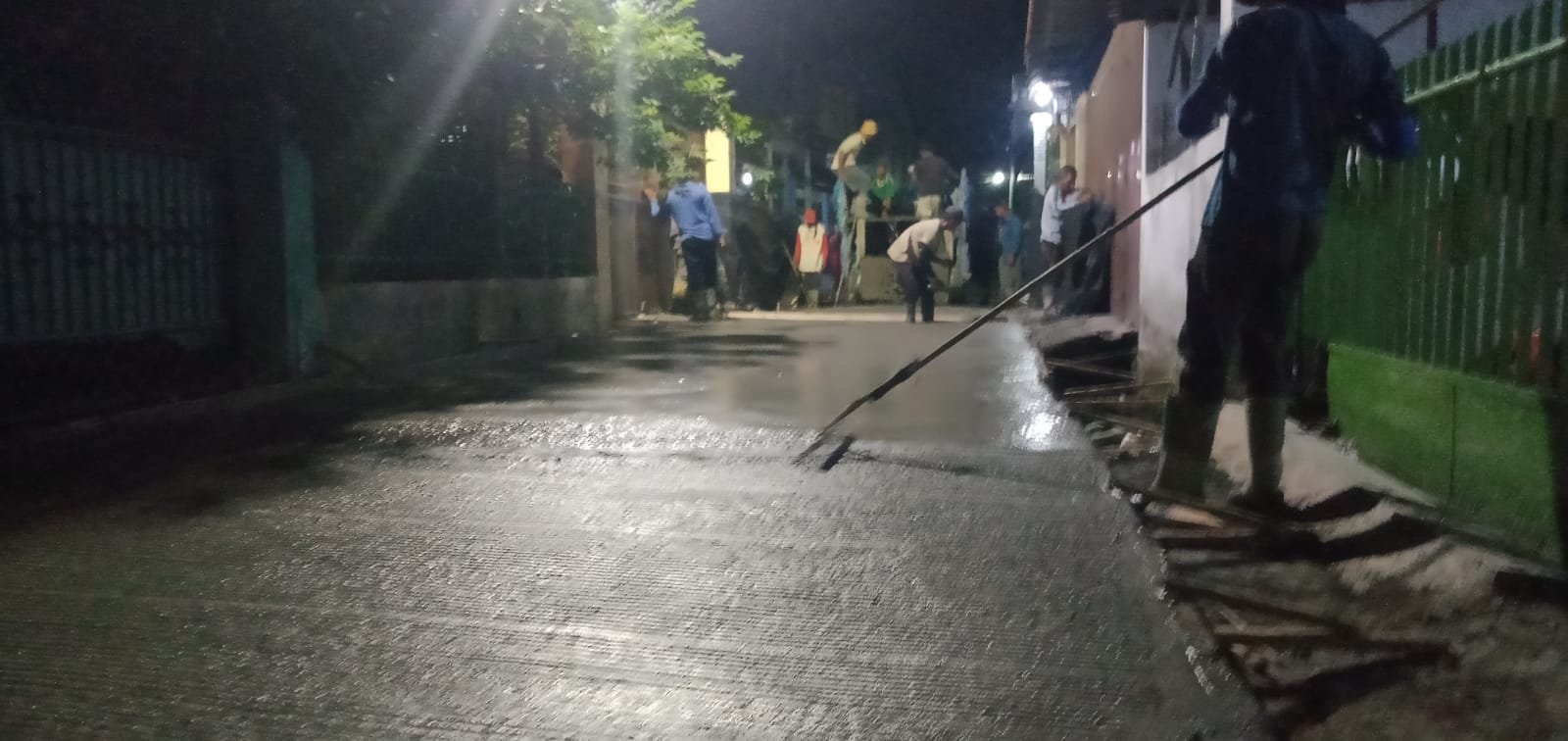 Beri Kenyamanan Bagi Warga, Jalan Pukat VII, Gg Nauli Selesai Dibeton