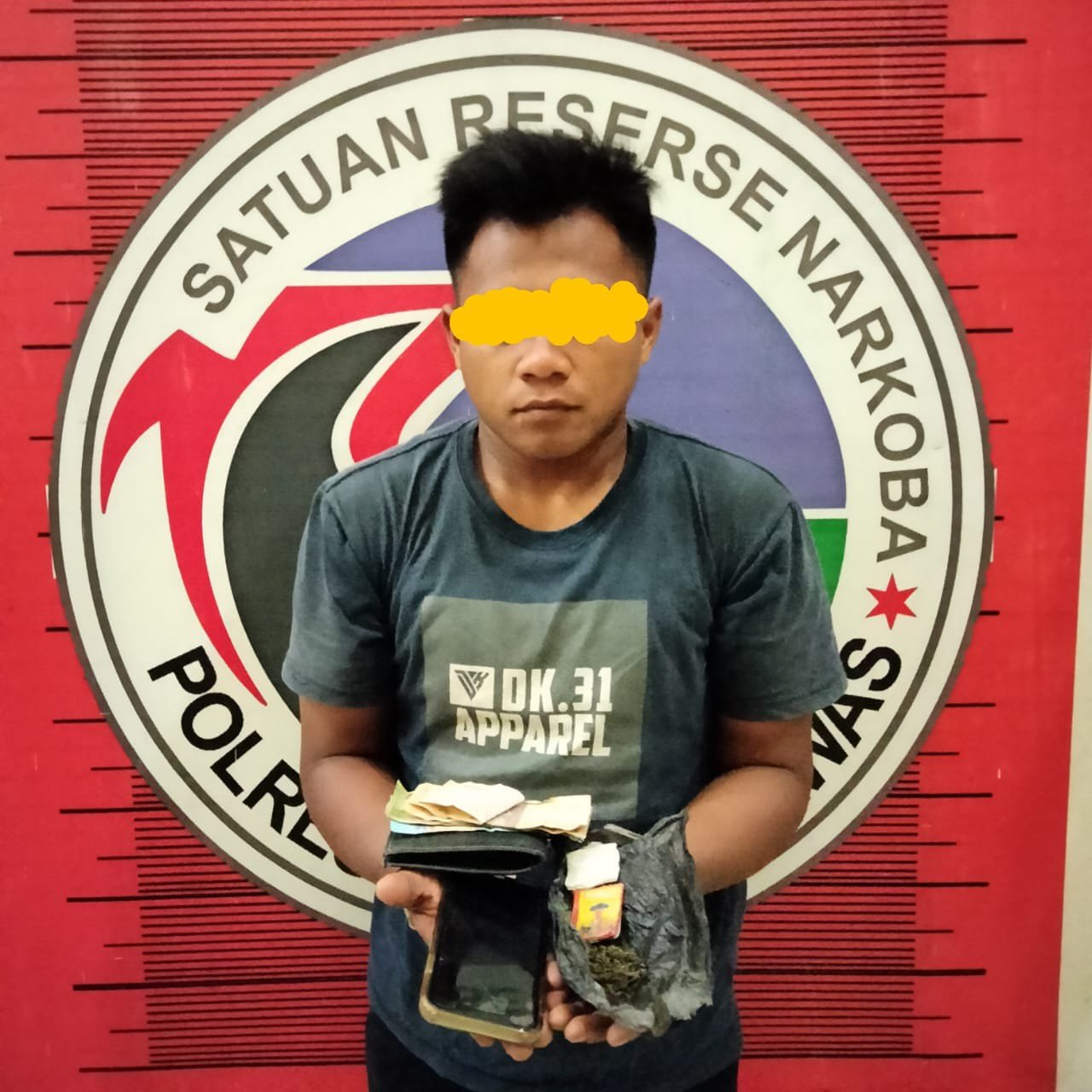 Satresnarkoba Polres Palas Amankan Pemilik Ganja di Pir Trans IV Sosa