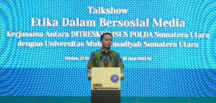 Jelang Hut ke 77 Bhayangkara, Ditreskrimsus Poldasu Dan UMSU Adakan TalkShow, Etika Dalam Bersosial Media