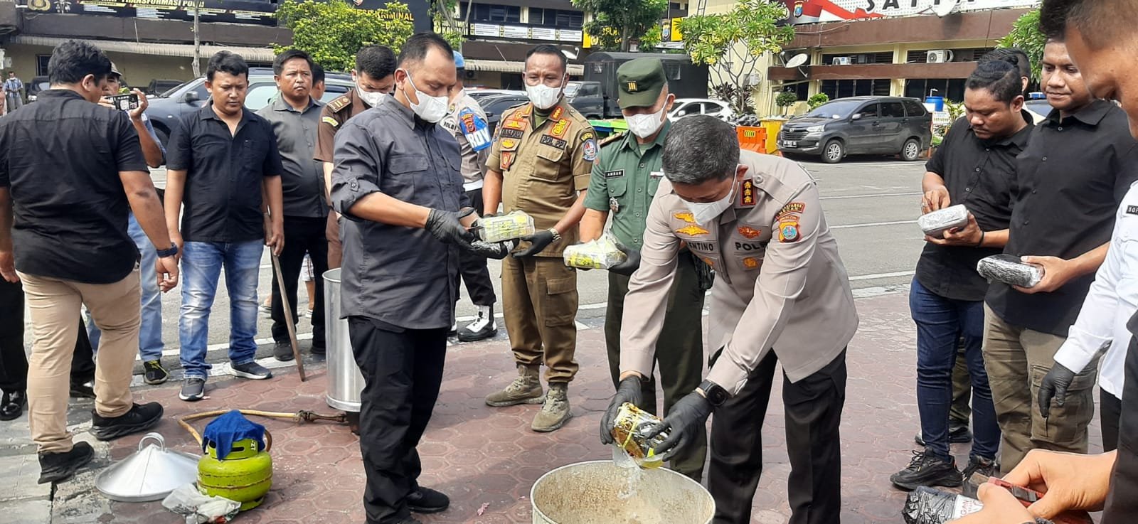 Polrestabes Medan Musnahkan 171 Kg Sabu