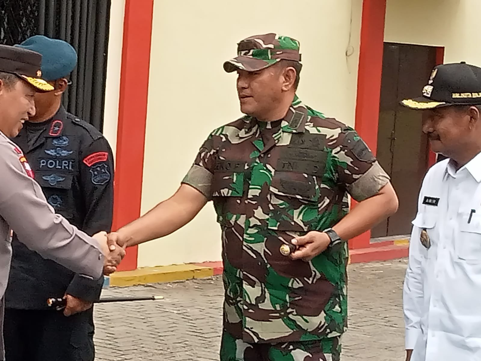 Dandim 0203/Langkat Sambut Kunjungan Kerja Kapolri ke Markas Pasukan Brimob 1 Binjai