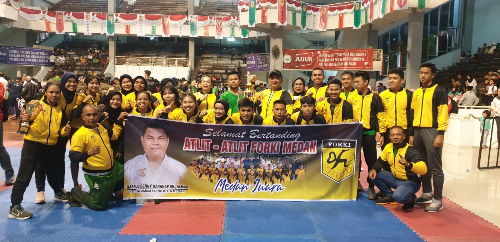 FORKI Medan Pertahankan Gelar Juara Umum Kejurda Karate Sumut 2023