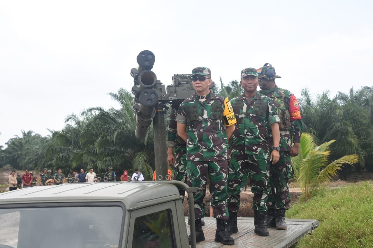 Pangdam I/BB Tinjau Uji Tembak Rudal Canggih Pertahanan Udara TNI AD