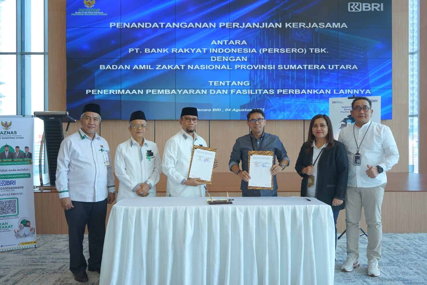 BRI Bersama Baznas Sumut Teken MoU, Bayar Zakat Bisa Secara Online
