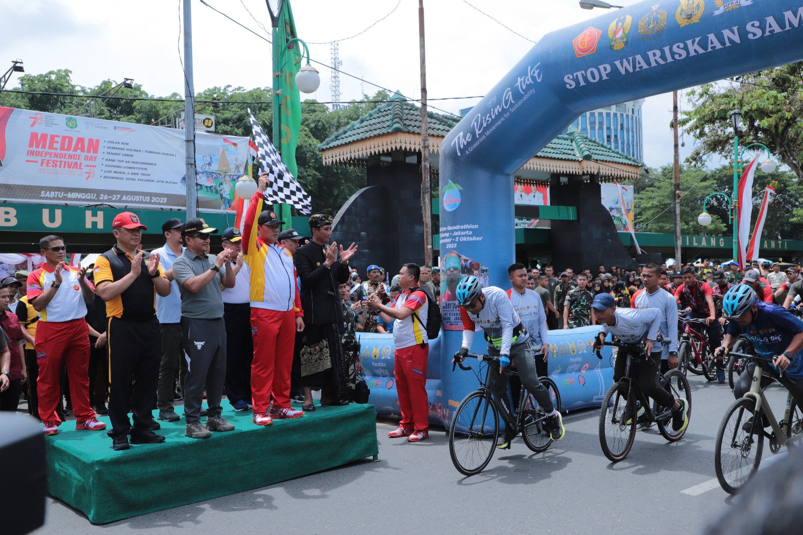 Panglima TNI Lepas Tim “The Rising Tide A Resonance 2023” Etape 2 Medan-Padang