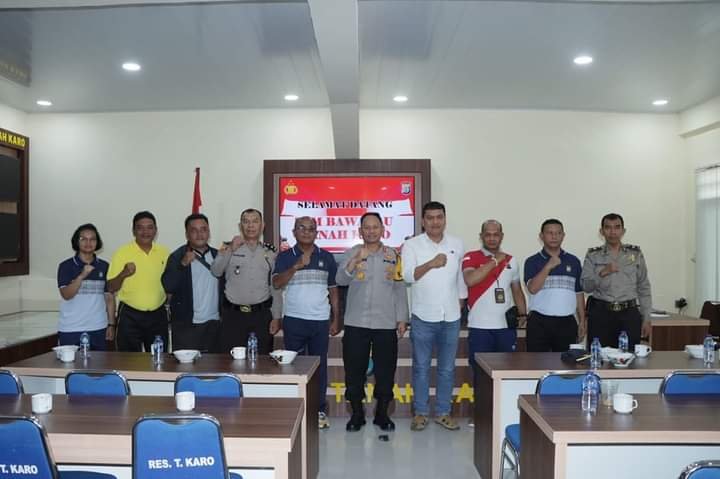 Polres Karo Sambut Kunjungan Bawaslu
