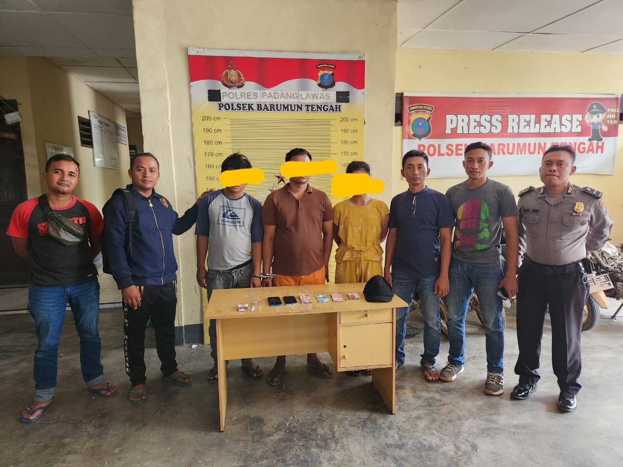 Polisi Tangkap 3 Orang Terduga Pemilik Sabu di Kecamatan Barumun Tengah