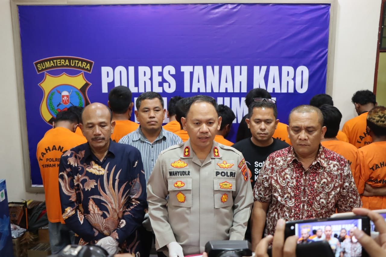 Polres Tanah Karo Gempur Peredaran Narkotika Secara Masif, Amankan 14 Pelaku Dalam Satu Minggu
