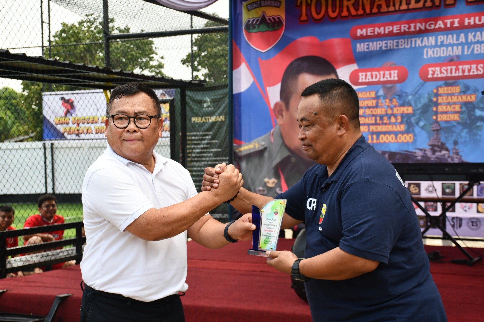 Kababinminvetcaddam I/BB Buka Turnamen Mini Soccer Memeringati HUT Ke-78 TNI