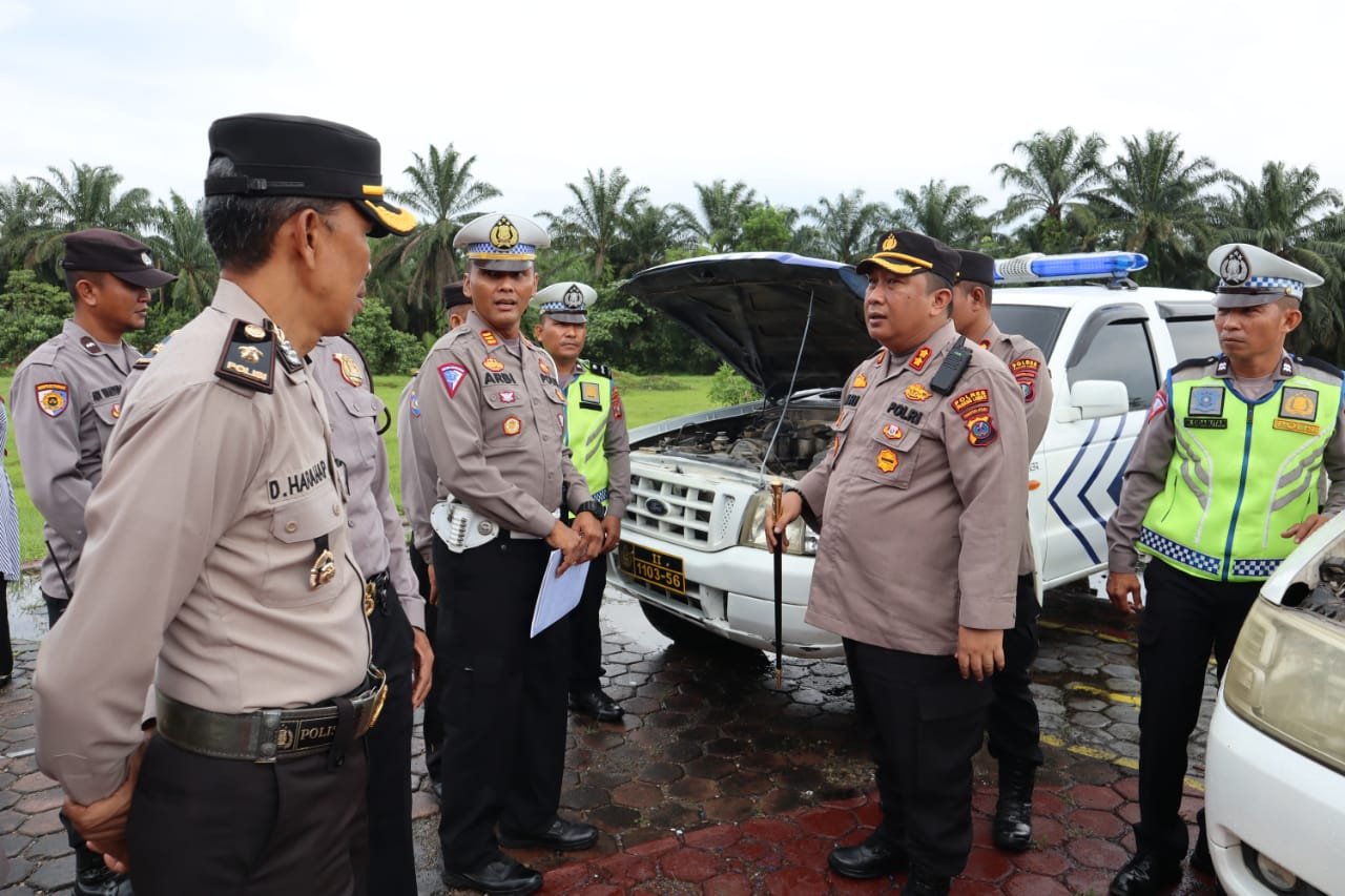 Kapolres Palas Cek Kelaikan Kendaraan Dinas