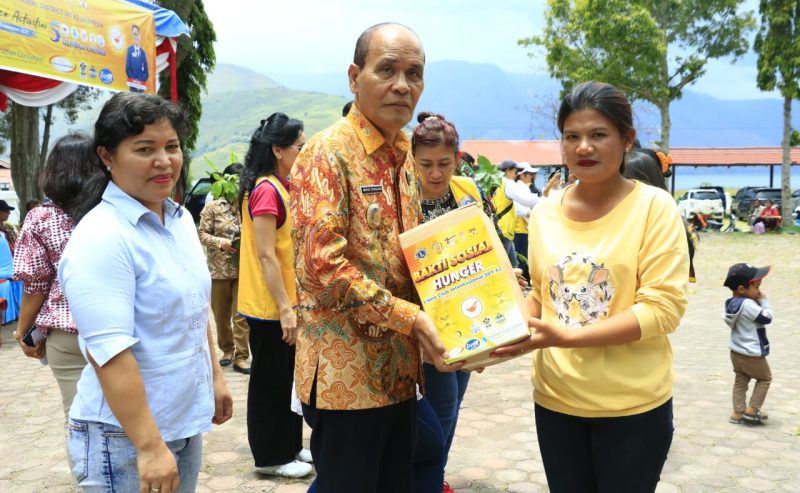 Wabup Samosir Bersama Lions Club Medan Tridharma Bantu Masyarakat Beresiko Stunting