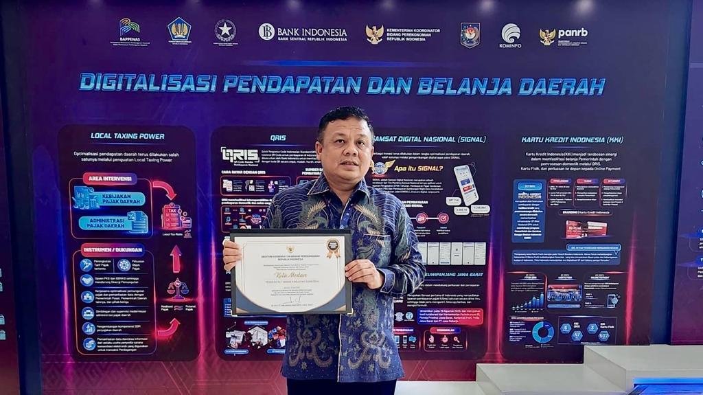 Pemko Medan Terima Penghargaan Terbaik Percepatan dan Perluasan Digitalisasi 2023