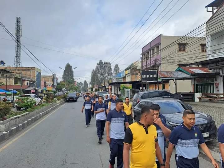 Jaga Kebugaran, Polres Karo Olahraga Setiap Jumat