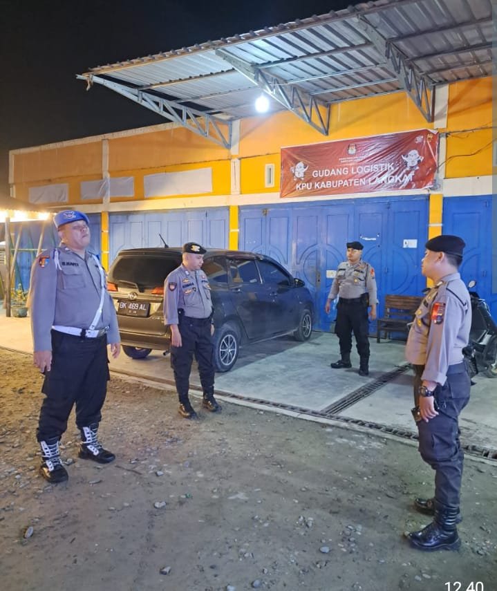 Polres Langkat Perketat Pengamanan di Gudang Logistik Pemilu
