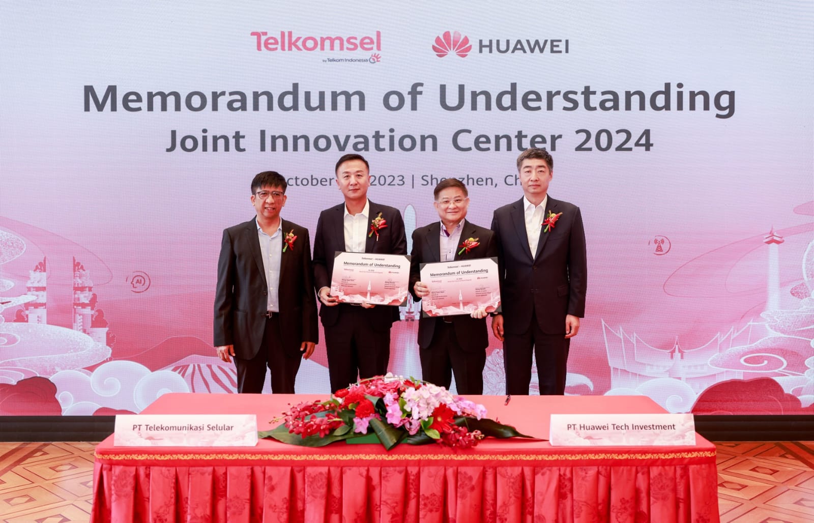 Huawei dan Telkomsel Tandatangani MoU Superior City Untuk Percepat Pemba