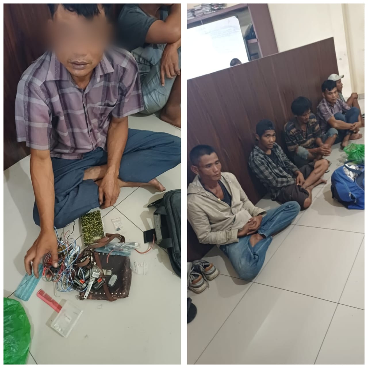 Patroli Presisi Polrestabes Medan Serahkan 5 Pelaku Pungli Amplas ke Polsek Patumbak