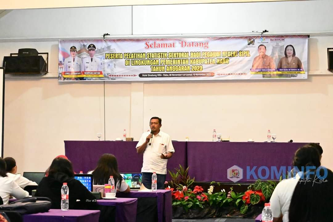 Sekretaris Daerah Buka Pelatihan Statistik Sektoral Bagi PNS di Lingkungan Pemerintah Karo