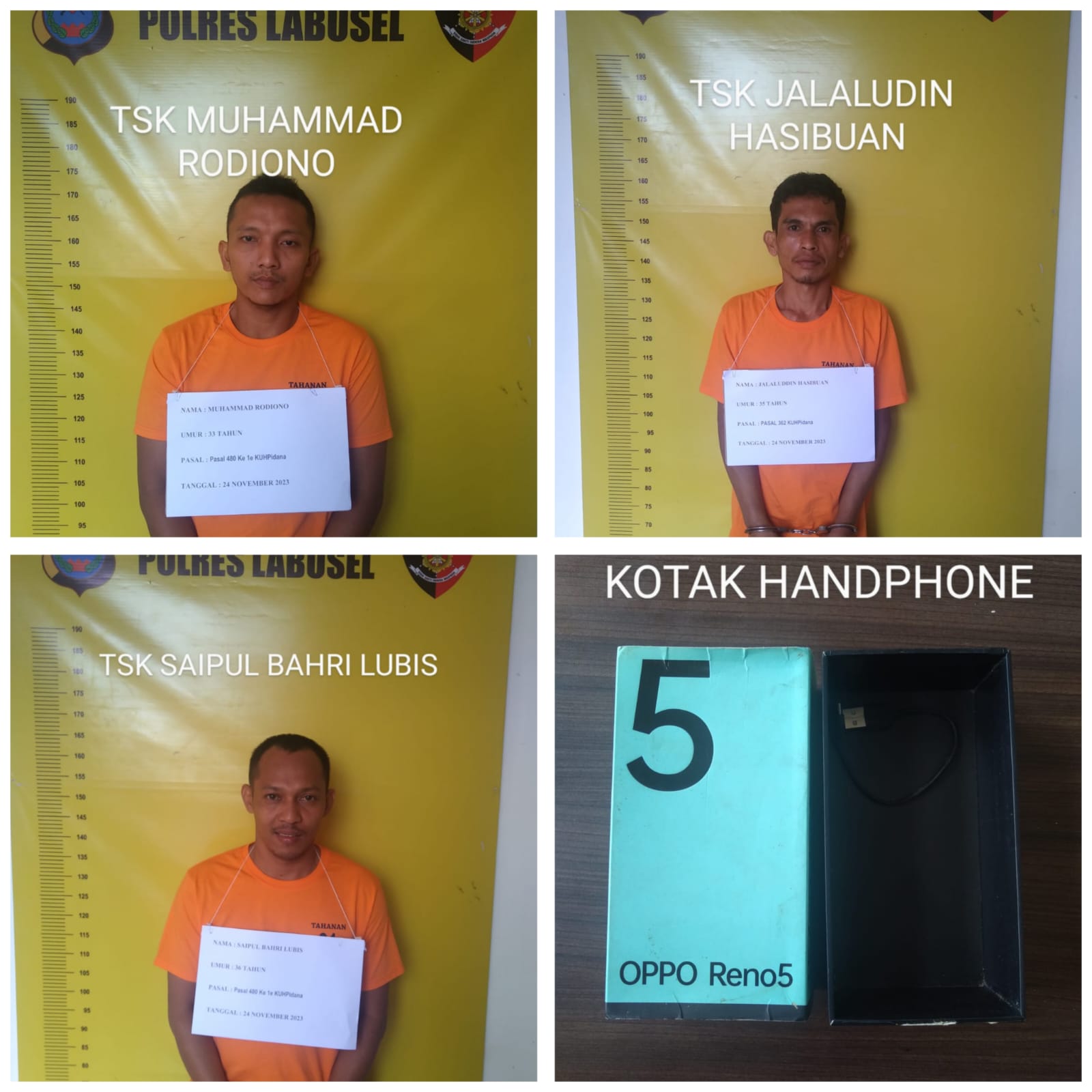 Polres Labusel Ringkus Maling dan 2 Penadah