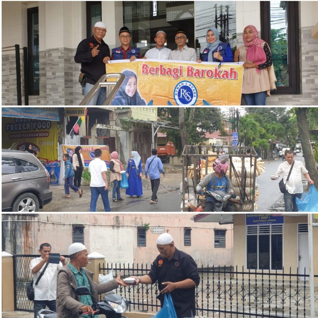Jum’at Baroqah di Masjid Istiqomah, Ketua Umum RIS Berbagi Nasi Kotak