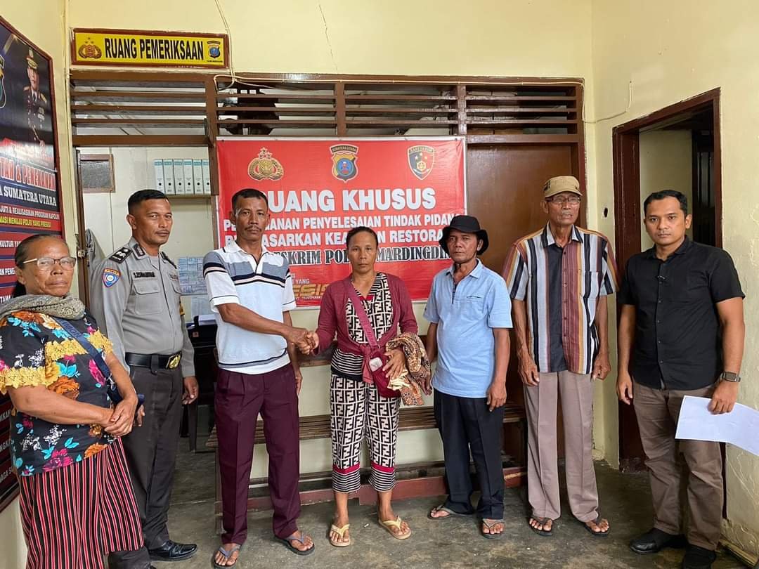 Polsek Mardinding Selesaikan Perkara Penganiayaan Melalui Restorative Justice