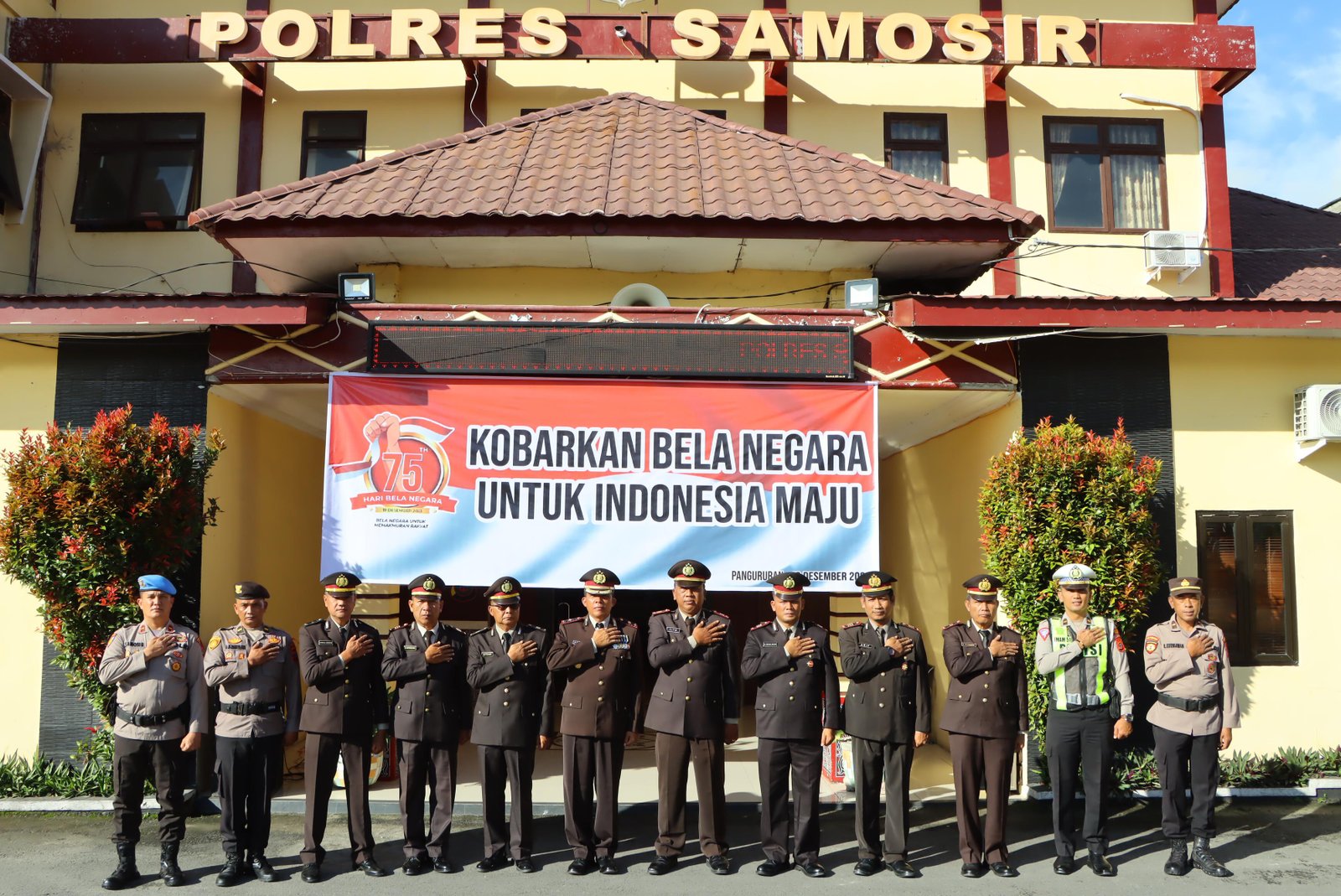 Polres Samosir Gelar Peringatan Hari Bela Negara ke-75 Tahun 2023