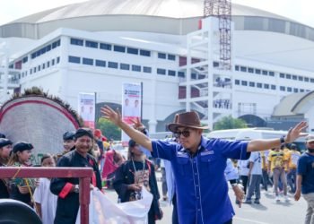 Dihadiri Capres 02 Prabowo Subiato, Kesenian Jarkep dan Reog Meriahkan Konsolidasi Partai Demokrat Sumatera Utara