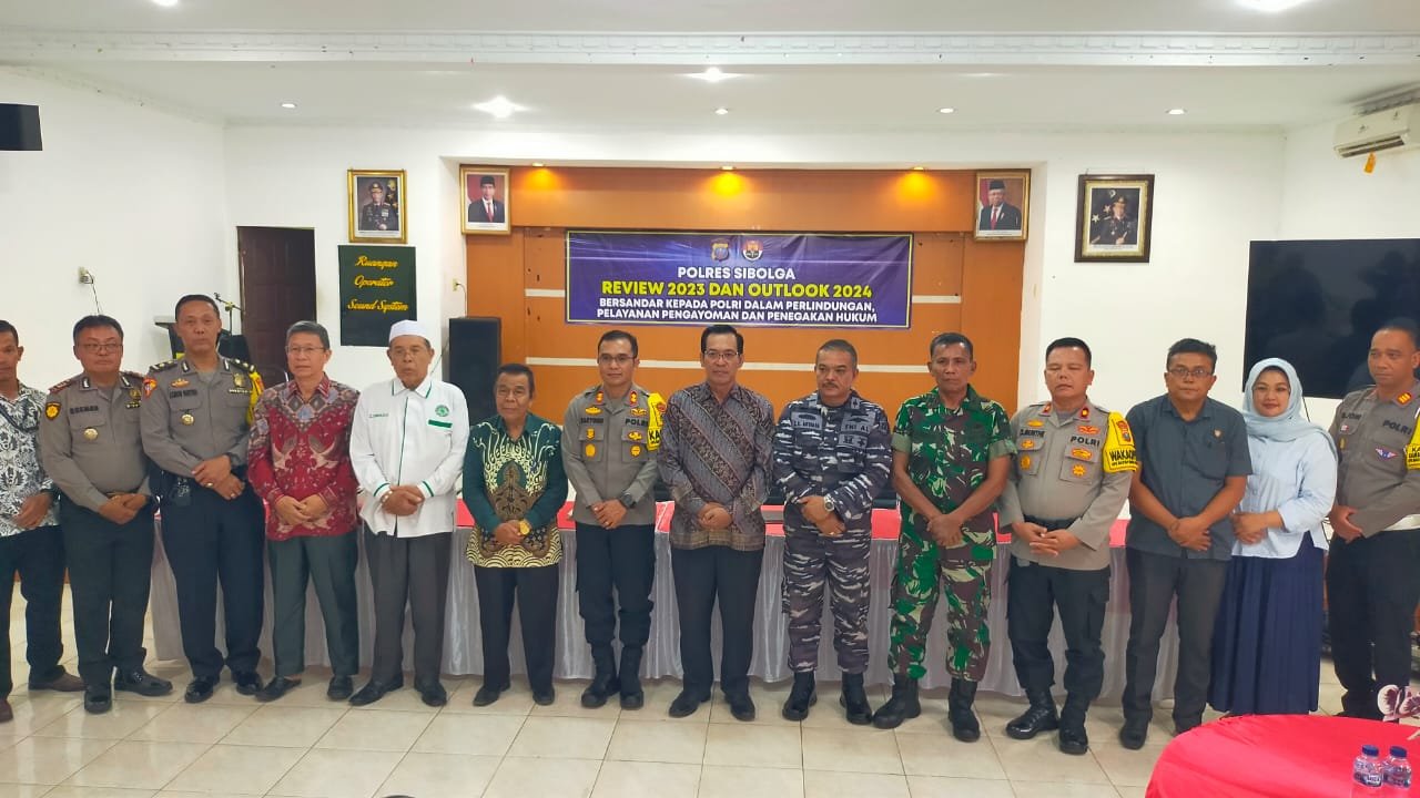 Review 2023 dan Outlook 2024, Polres Sibolga Selesaikan 335 Kasus Dengan 161 Tersangka