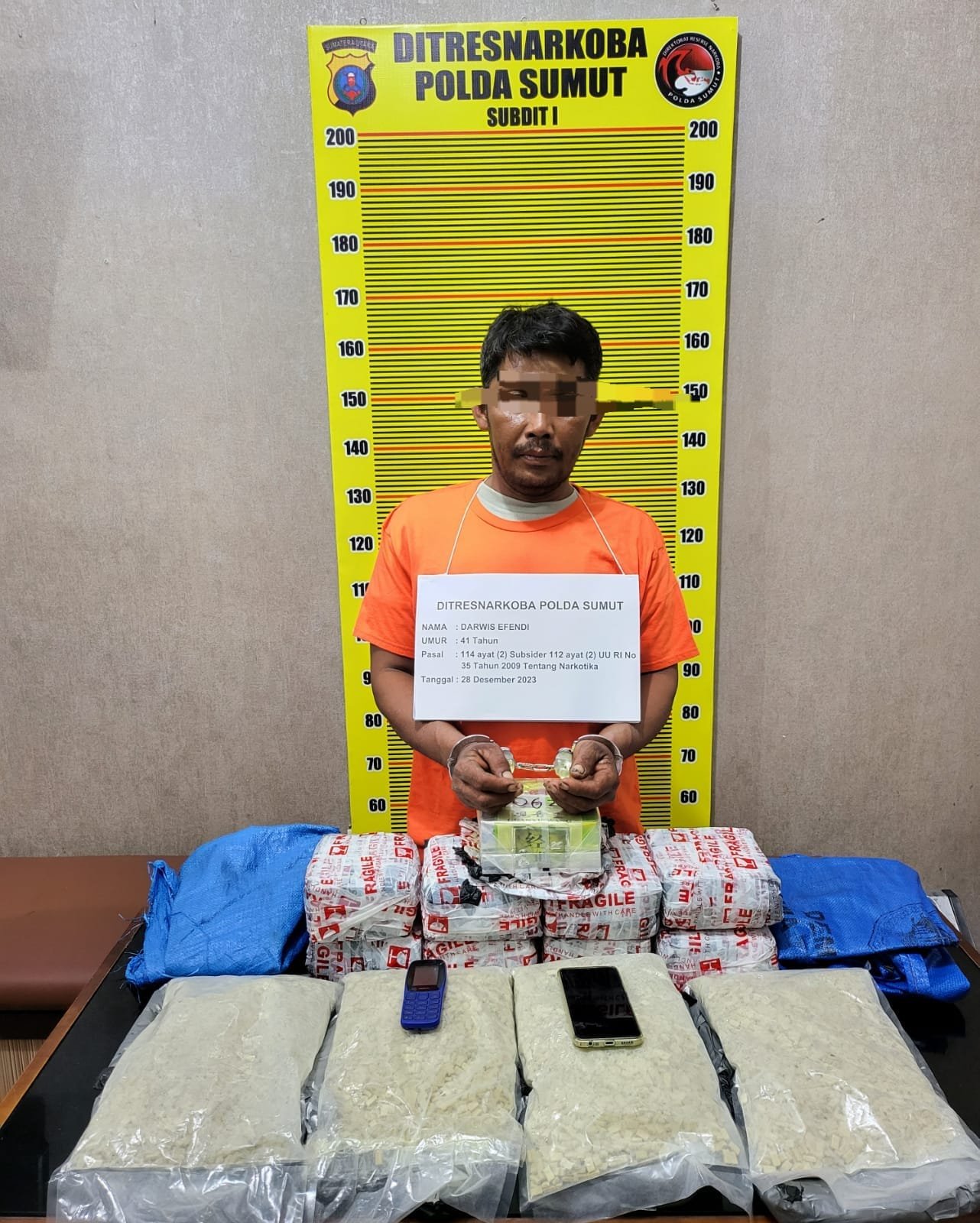 Polda Sumut Ringkus Pemilik 9 Kg Sabu di Tanjungbalai