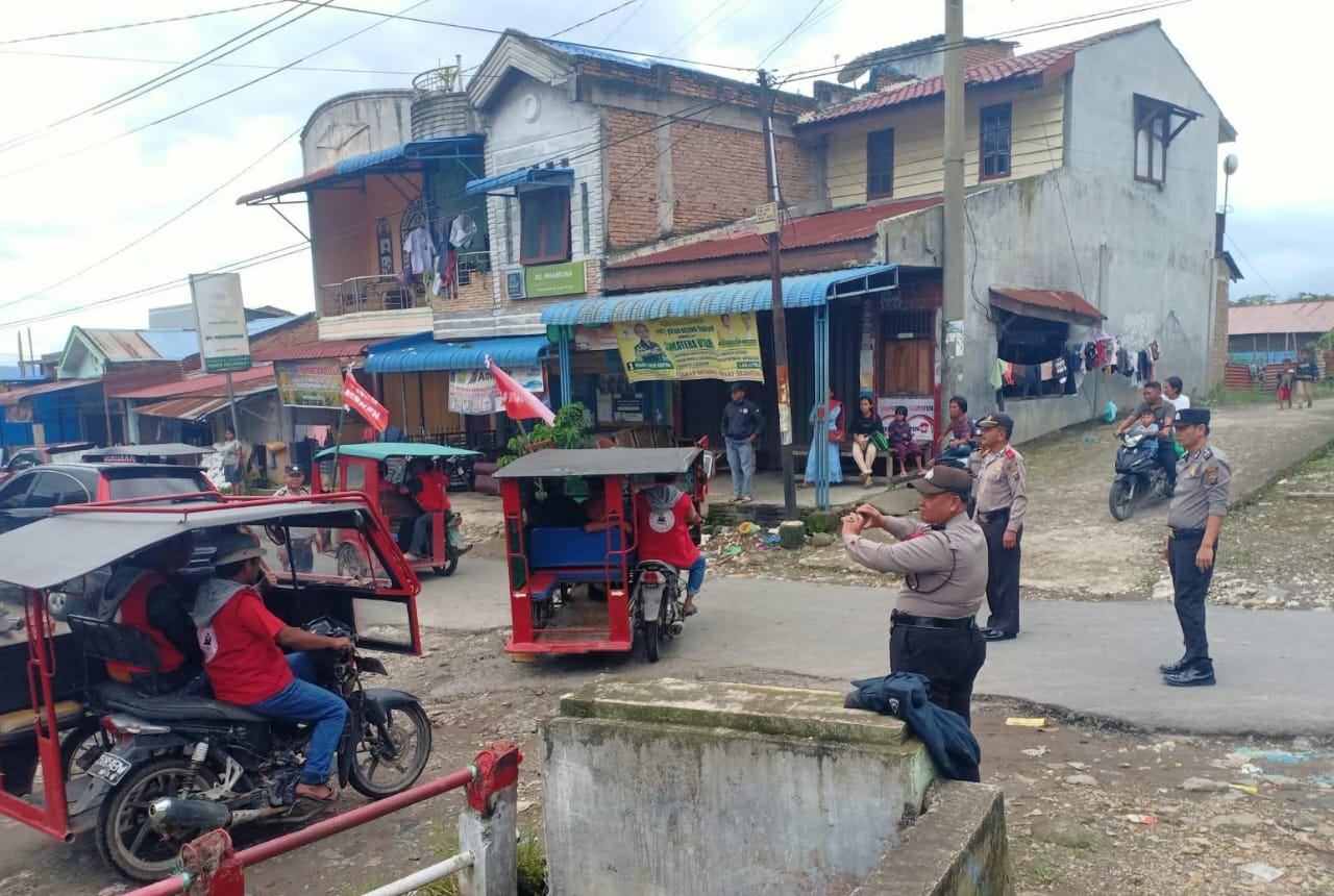 Mewujudkan Pemilu 2024 Kondusif, Polres Tanah Karo Lakukan Pengamanan Kampanye