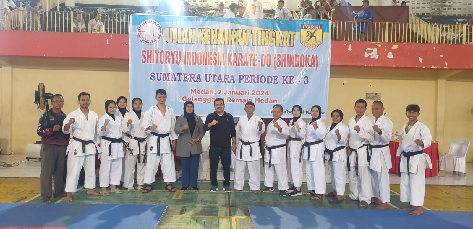 300 Lebih Karateka Binaan Shindoka Sumut Gelar UKT Periode III