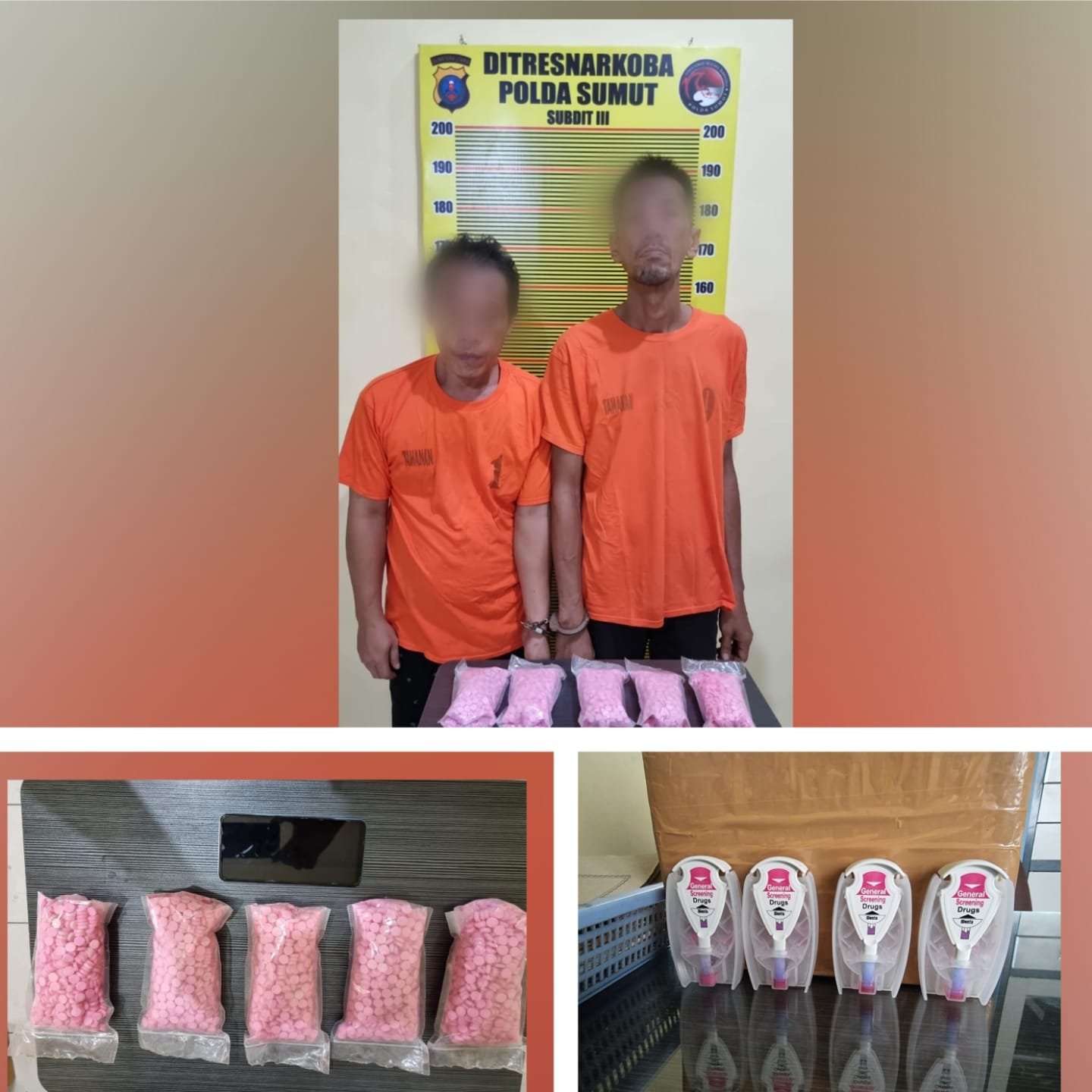 Polda Sumut Ringkus 2 Residivis Edarkan Ribuan Pil Ekstasi
