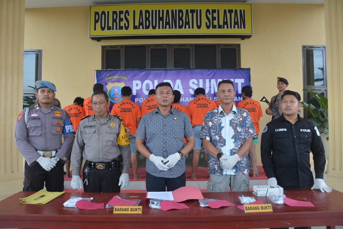1-17 Januari 2024, Polres Labusel Ungkap 8 Kasus Narkoba