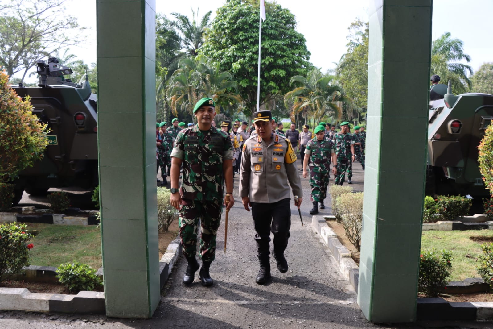 Jalin Silaturahmi, Kapolresta Deli Serdang Berkunjung ke Markas Batalyon Infanteri 121/MK