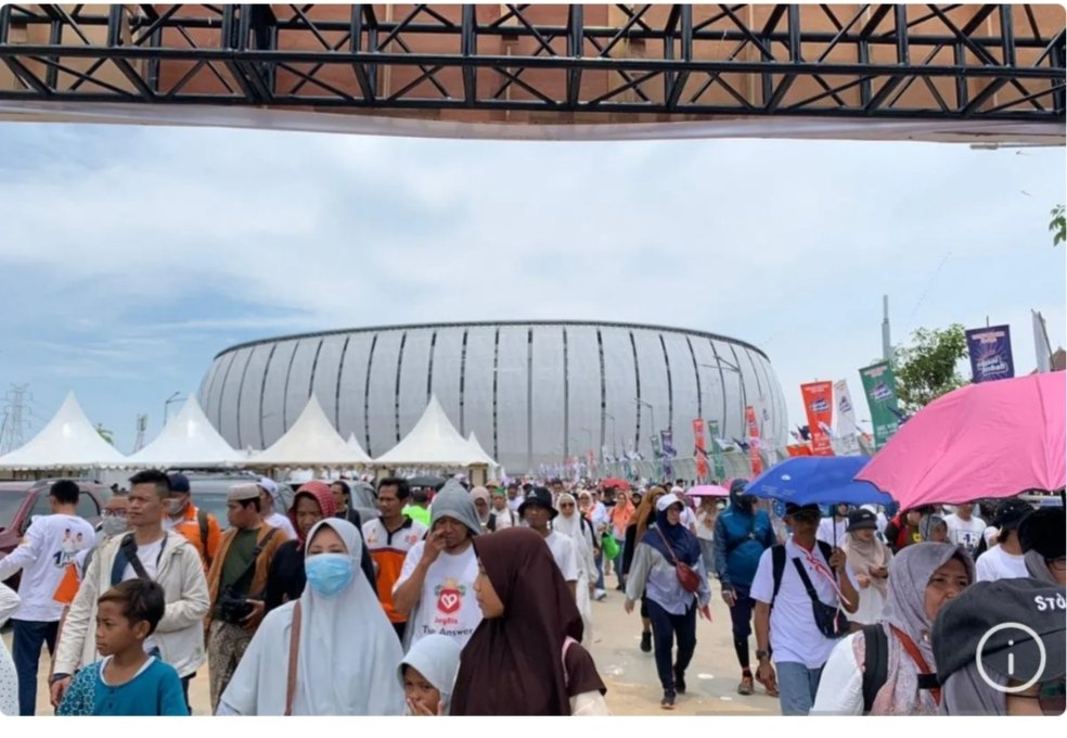 Kampanye Akbar Selesai, Massa Pendukung AMIN Mulai Tinggalkan JIS
