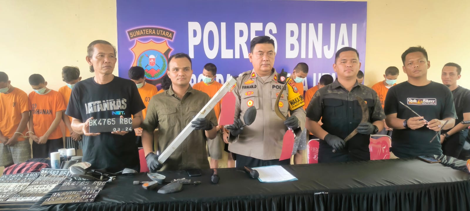 Satreskrim Polres Binjai Tangkap 13 Begal, Beraksi di 39 Lokasi di Medan, Binjai dan Langkat