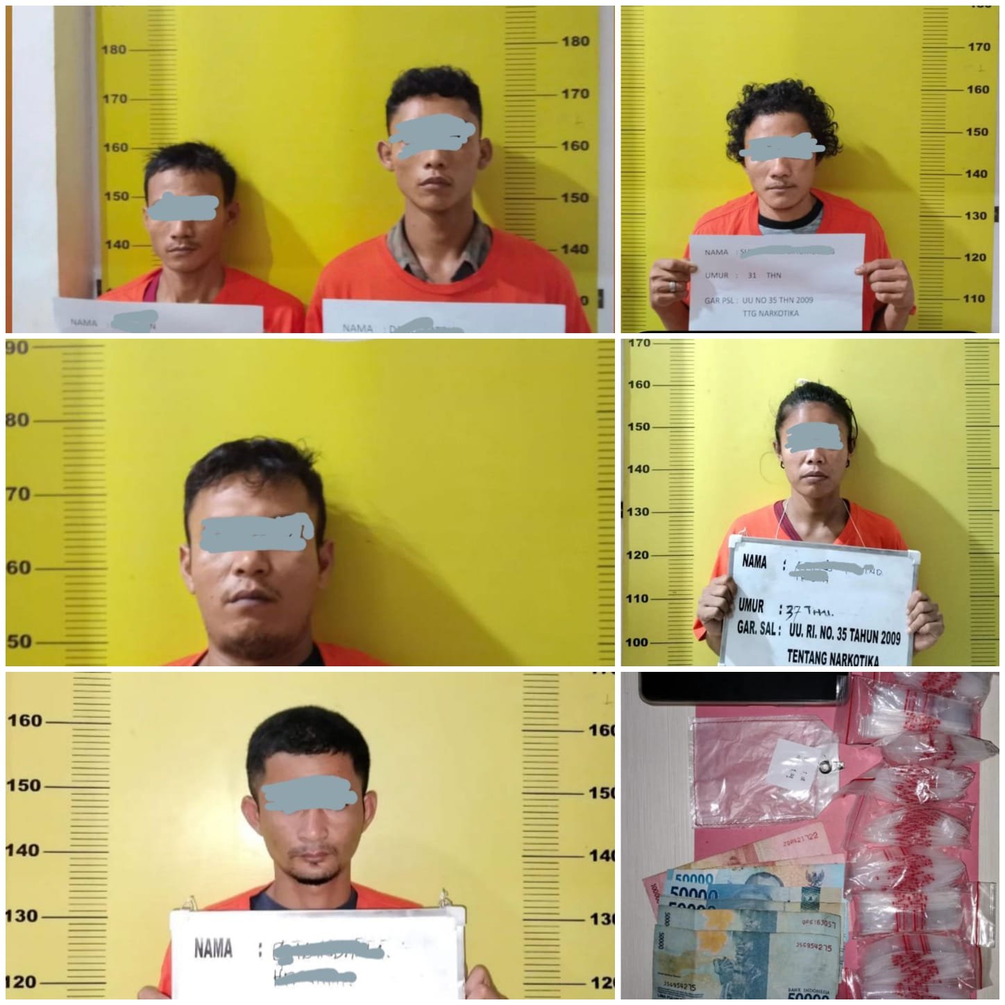 Polres Labusel Ringkus 6 Jaringan Pengedar Narkoba