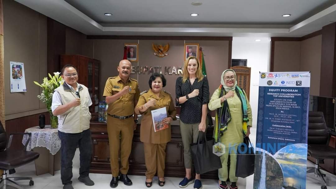 Bupati Karo Terima Kunjungan Diskusi, dari Pusat Unggulan IPTEK Pariwisata Berkelanjutan USU
