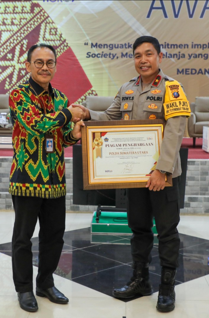 Polda Sumut Raih Penghargaan Kementrian Keuangan Republik Indonesia, IKPA Terbaik