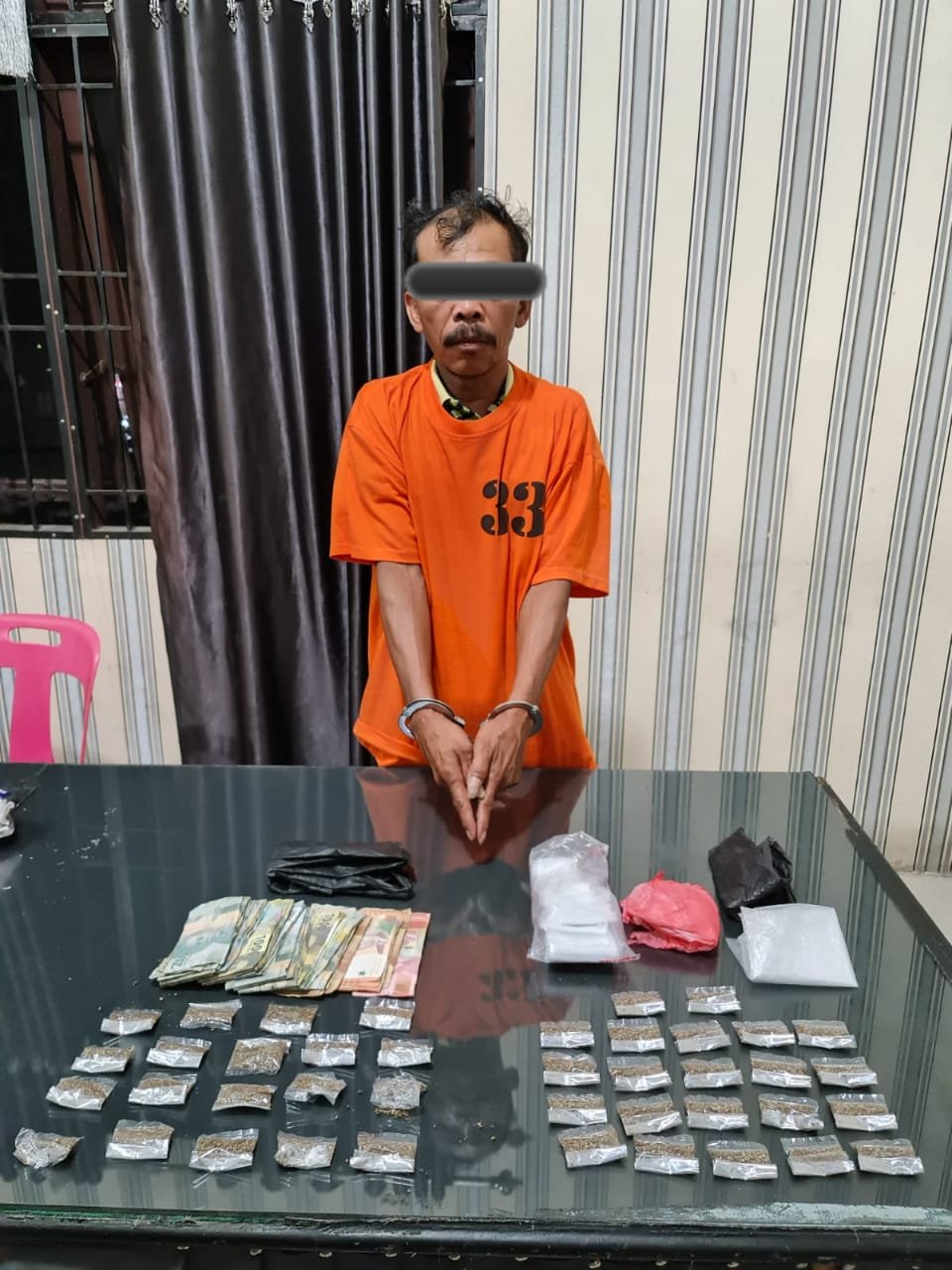 Bandar Ganja di Desa Sempajaya, Diringkus Satnarkoba Polres Tanah Karo