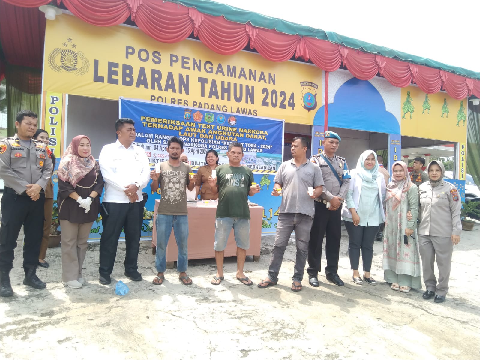 Polres Palas Test Urine Supir Bus