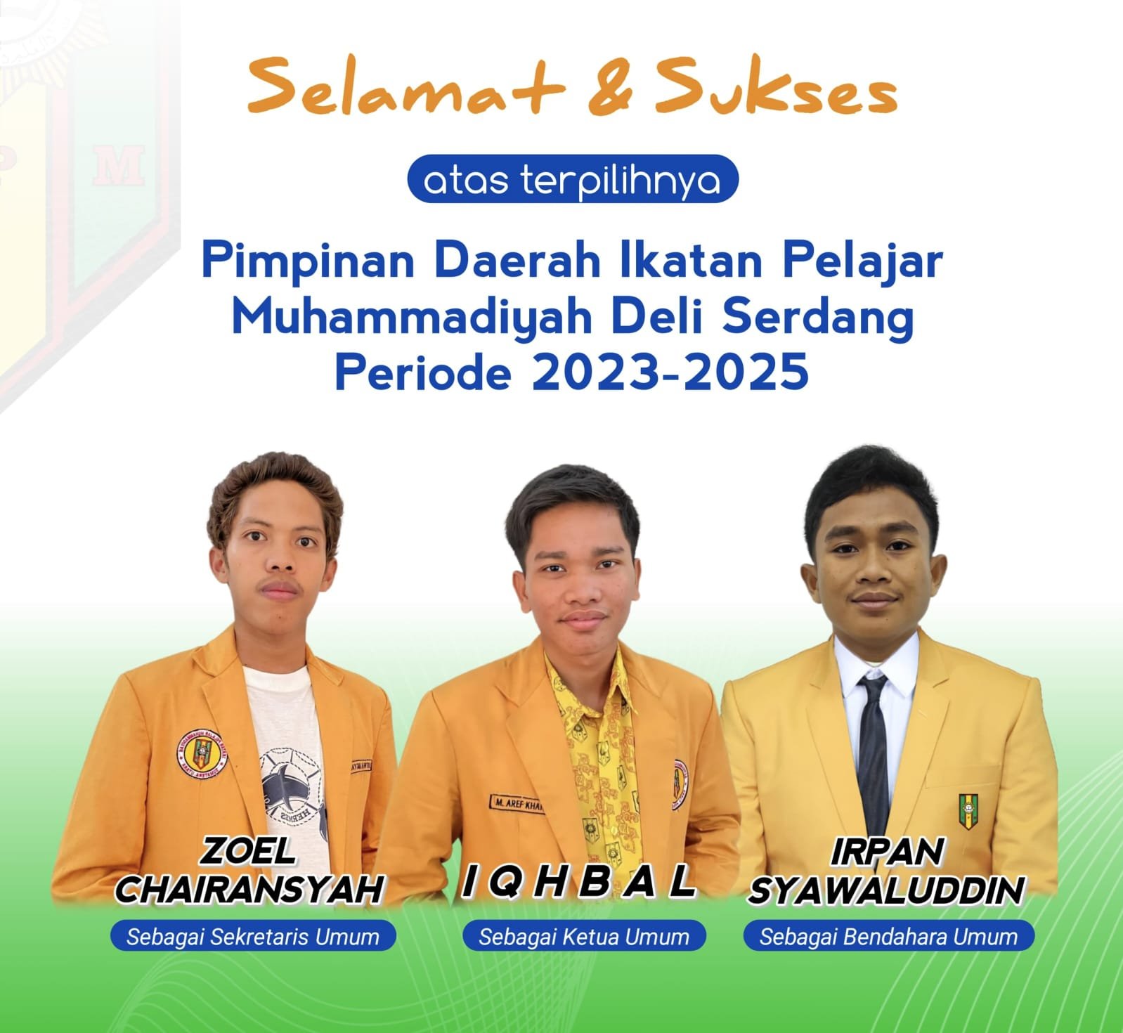 Iqhbal Pimpin PD IPM Deli Serdang Periode 2023-2025.