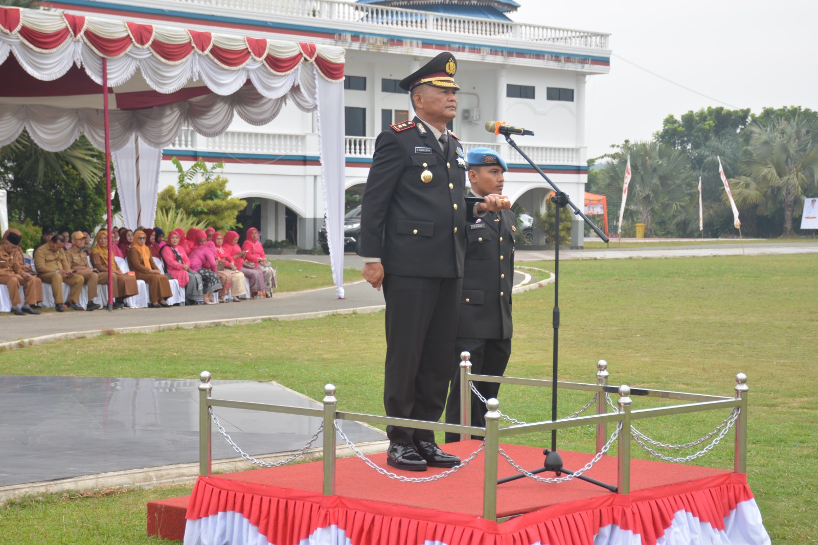 Kapolres Labusel Pimpin Upacara Sekaligus Syukuran Hari Bhayangkara ke-78