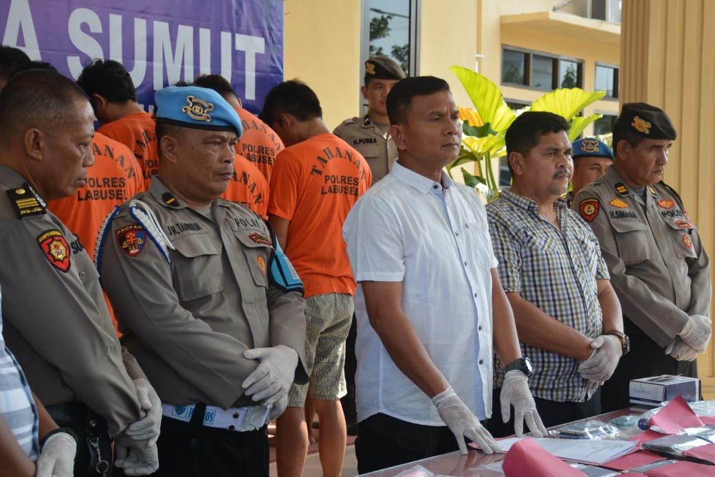Polres Labusel Ringkus 18 Terduga Pelaku Penyalahgunaan Narkoba