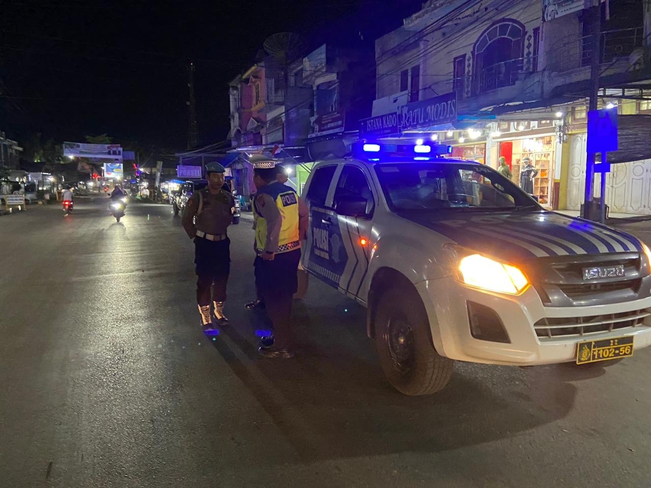 Antisipasi Gangguan Kamtibmas, Polres Palas Rutin Patroli Blue Light